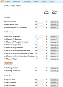 сервизния freepbx