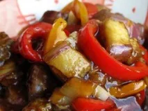 Баклажани по-китайськи в кисло-солодкому соусі, рецепт з м’ясом соусі