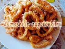 Кільця кальмара в клярі, рецепт кільця