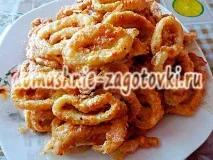 Кільця кальмара в клярі, рецепт кільця