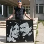 Шоу Зірковий портрет - портрет, намальований блискітками намальований