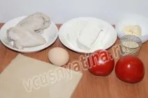 Шари з готового тіста з сиром та помідорами готового