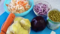 Вінегрет класичний рецепт з горошком, з капустою, з квасолею вінегрет