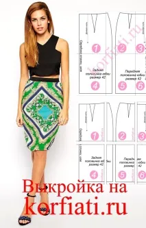 Викройка спідниці для завантаження від Анастасії Корфіаті завантаження