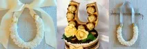 4 ідеї для підкови з тканини, зерен кави, цукерок та тіста підкови