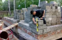 баня дървени бетонни