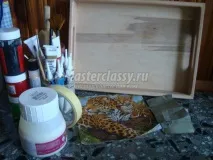 Декупаж підносу декупаж