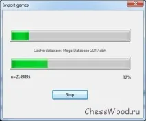 Додавання нових партій до шахової бази Mega Database за допомогою ChessBase нових