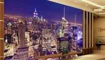 Фотошпалери Нью-Йорк в інтер’єрі фото хмарочосів на Манхеттені і Wall Street хмарочосів