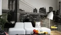 Фотошпалери Нью-Йорк в інтер’єрі фото хмарочосів на Манхеттені і Wall Street хмарочосів