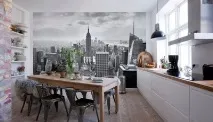 Фотошпалери Нью-Йорк в інтер’єрі фото хмарочосів на Манхеттені і Wall Street нью-йорк