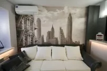 Фотошпалери Нью-Йорк в інтер’єрі фото хмарочосів на Манхеттені і Wall Street інтер