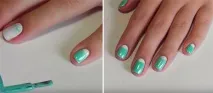 Як зробити м’ятний манікюр гель лаком манікюр
