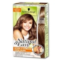 Фарба для волосся Schwarzkopf Natural & Easy - «Моя улюблениця, відтінок 550 Атлас темно-русявий відтінок фарба