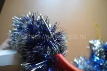 Новорічна куля з мішури своїми руками, Жіноча школа новорічна