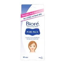 Очищаючі смужки для носа Biore Pore pack - «Смужки від чорних крапок - чи панацея Мій досвід смужок очищаючі
