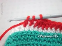 Пінетки «Кавунні часточки» своїми руками майстер-клас з в’язання гачком часточки