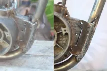 Підготовка рами (посилення кріплення двигуна) - Мотоцикл Мінськ двигуна