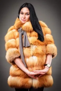 шуба лисица