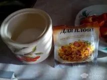 Рецепт Плов зі свининою, Плов зісвининою, грибами та помідорами плов