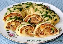 Ханум з фаршем та овочами фаршем