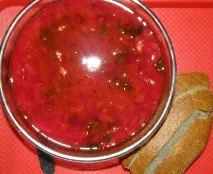 Борщ із рибними консервами рибними