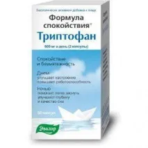 Заспокійливий препарат від фірми Евалар Тріптофан заспокійливий