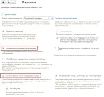 1С ERP товарів організаціями