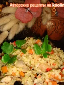 Каша рисова з курячим м’ясом каша