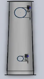 Опис створенняелементів побудови в SolidWorks, Створення корпусу - Горизонтальний опис