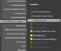 Expression Blend, Шаблони елементів керування blend