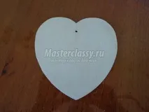 Прямий декупаж дерев’яного серця декупаж