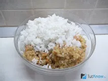 Рецепт Котлети з капустою та рисом фарш