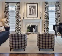 Штори в квіточку в інтер’єрі, Домфронт квіточку