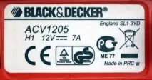 Автомобільний пилосос Black - Decker ACV1205 автомобільний