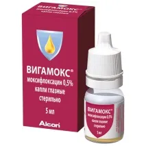 Очні краплі Вігамокс опис, склад, застосування, побічні дії вігамокс