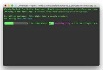 директорията приложението react