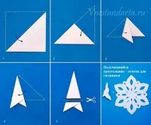 Як вирізати сніжинки з паперу поетапно, красиво, оригінально - схеми, трафарети паперу