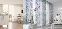 Штори з візерунками в інтер’єрі - білі рулонні. штори