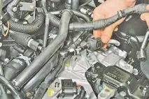 Зняття та встановлення куліси селектора керування автоматичною коробкою передач, Skoda Fabia manual встановлення