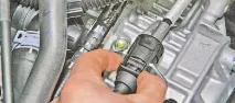 Зняття та встановлення куліси селектора керування автоматичною коробкою передач, Skoda Fabia manual селектора