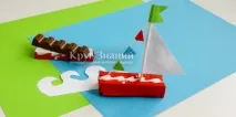 Як зробити вітрильник із шоколадних батончиків - Коло знань батончиків