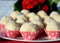 Цукерки Рафаелло, як приготувати в домашніх умовах домашніх
