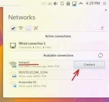 Точка доступу WiFi KDE Network Manager (Kubuntu) доступу