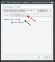 Точка доступу WiFi KDE Network Manager (Kubuntu) wifi