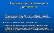 Ознаки дієслова та прикметника у причастя дієслова