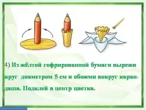 Презентація на тему - Виріб з паперу - Квітка - Нарцис - про технологію для 1 класу презентація