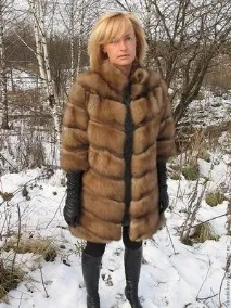 Шуба з хутра куниці та фото шуб з лісової куниці модних фасонів лісової