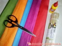Яскраві гіацинти з гофрованого паперу, Майстер-клас своїми руками паперу