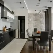 Чорні кухні, кухня в чорному кольорі, кухня в чорних тонах, Фото - Фото дизайну інтер’єру, ремонт, кухня